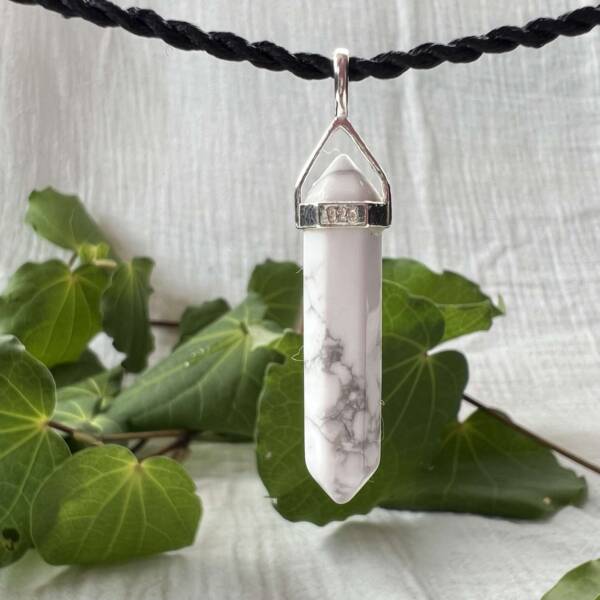 natural howlite pendant