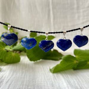heart shaped lapis lazuli pendants