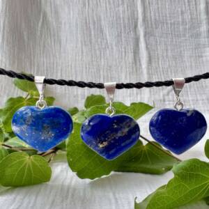 heart shaped lapis lazuli pendants