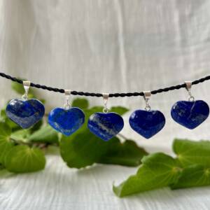 heart shaped lapis lazuli pendants