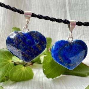 heart shaped lapis lazuli pendants