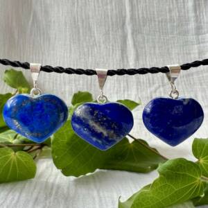 heart shaped lapis lazuli pendants