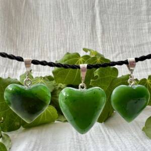 Heart shaped jade pendants