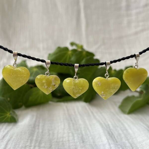 heart shaped serpentine pendants