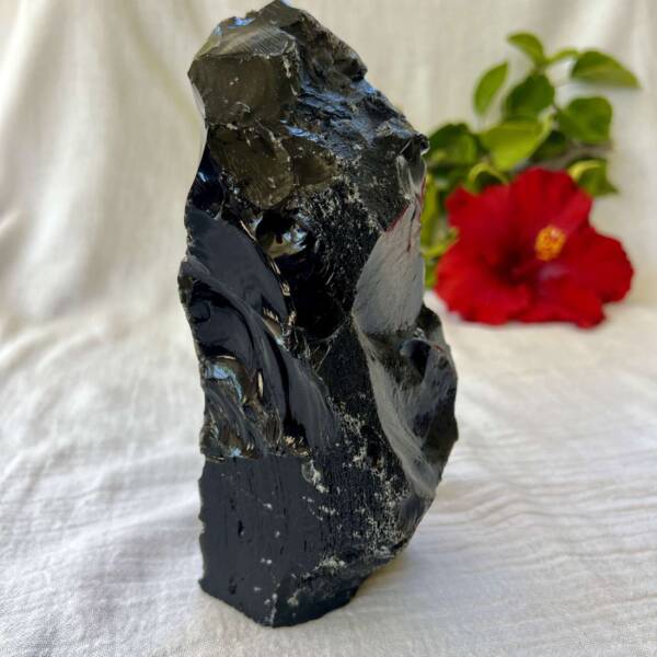 natural black obsidian