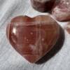 rose calcite heart smooth to touch meditation support natural pink calcite cut and polished