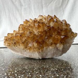 citrine cluster deep orange heat treated amethyst crystal