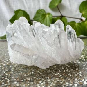 clear quartz cluster natural crystal home decor
