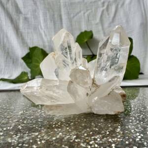 clear quartz cluster several varied sizes crystal points perfect to decorate your home