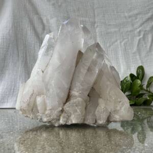 clear quartz cluster natural rock crystal