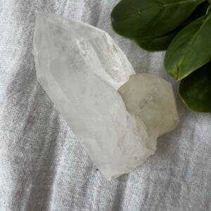 clear quartz point natural rock crystal