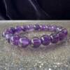amethyst bracelet crystal beads purple quartz semi precious gemstone jewellery
