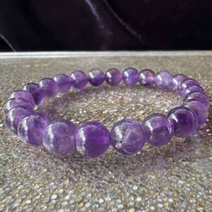 amethyst bracelet natural purple crystal beads jewellery