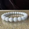 angelite bracelet natural pale blue anhydrite from Peru