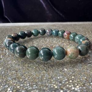 bloodstone bracelet natural red speckled green jasper chalcedony