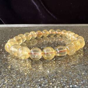 citrine bracelet 8 mm round polished beads from Brazil crystal jewellery