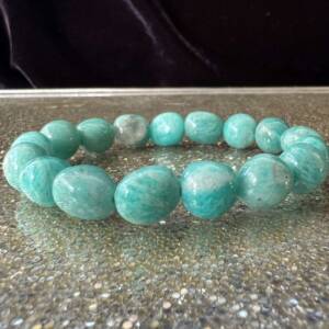 amazonite bracelet crystal jewellery natural gemstone beads throat and heart chakra