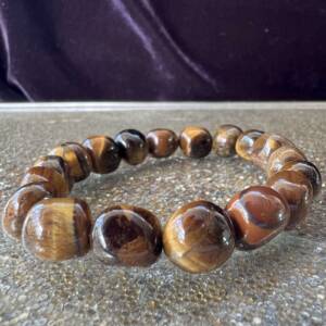 golden tiger eye bracelet natural quartz crystal polished beads