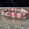 rhodochrosite bracelet manganese carbonate calcite natural mineral polished gemstone jewellery