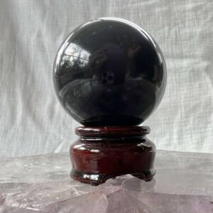 black basalt sphere 52mm natural igneous rock from Madagascar