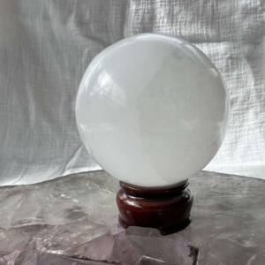 selenite sphere white gypsum crystal ball home decor crown chakra sahasrara