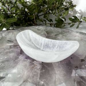 selenite moon dish