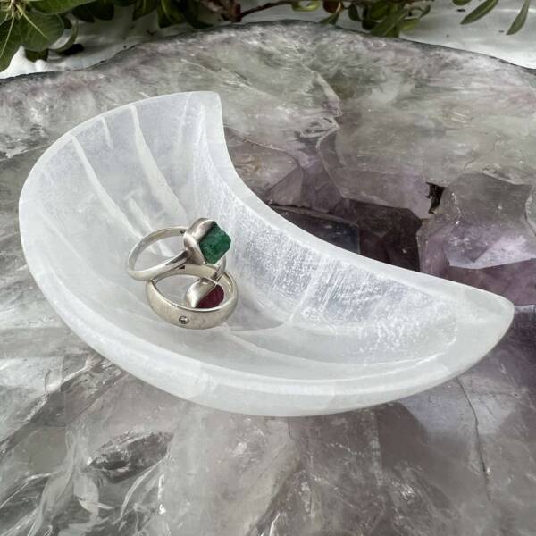 selenite moon dish