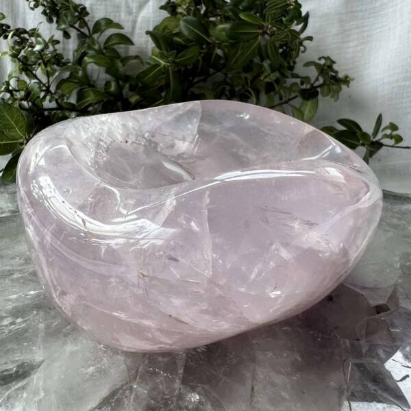 rose quartz dish heavy large crystal bowl