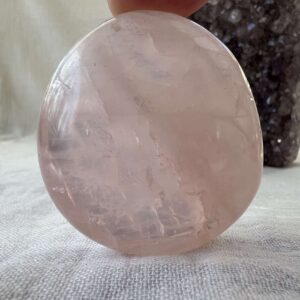 large rose quartz tumblestone palmstone natural crystal pink quartz