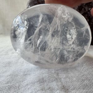 large clear quartz tumblestone natural rock crystal SiO2