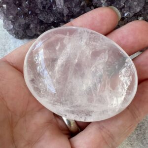 large clear quartz tumblestone