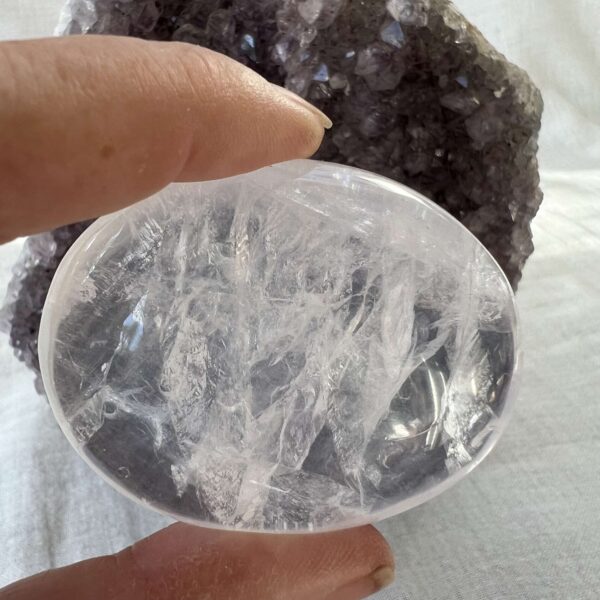large clear quartz tumblestone