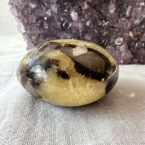 septarian tumblestone aragonite calcite natural polished rock