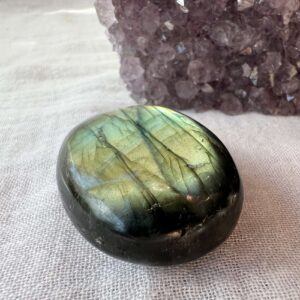 labradorite tumblestone natural feldspar mineral multicoloured crystal