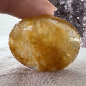 large golden quartz tumblestone
