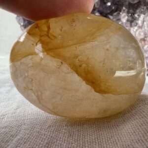 large golden quartz tumblestone