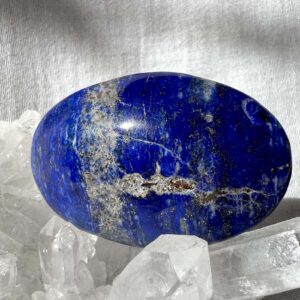 lapis lazuli soapstone cut and polished natural mineral with lazurite, calcite end iron pyrite