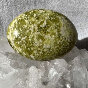 serpentine soapstone polished natural mineral ultramafic rock green mineral heart chakra crystal shop