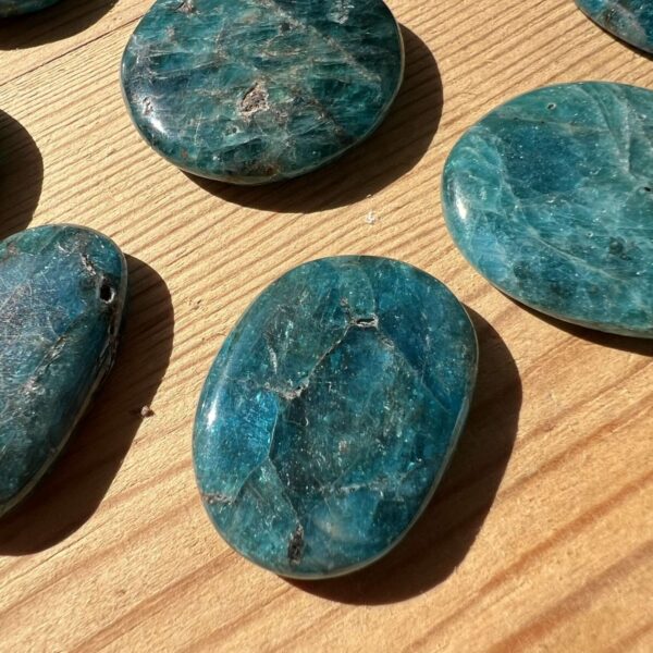 blue apatite palmstone