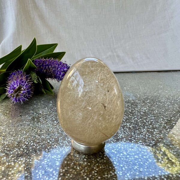 Rutilated quartz egg - Image 2