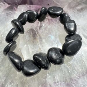 shungite bracelet freeform black bead jewellery crystal shop online NZ