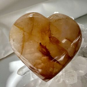 golden healer quartz heart large crystal carving limonite inclusions for sale the hidden gem