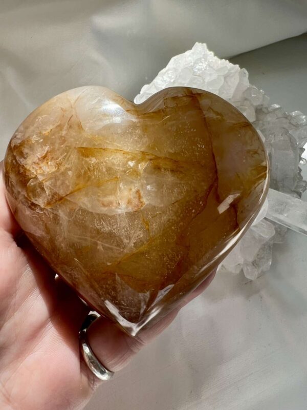 Golden quartz heart - Image 3