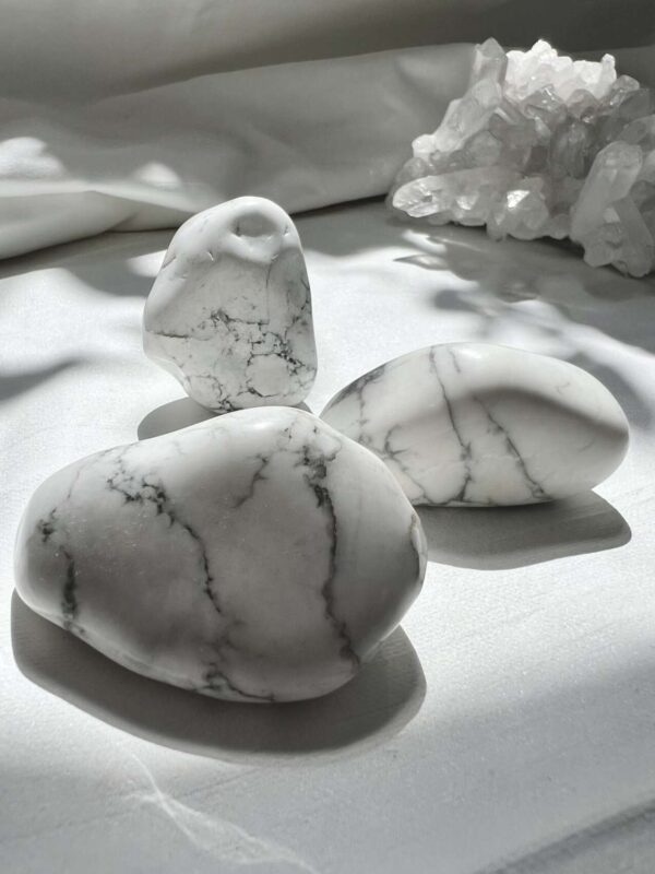 howlite tumblestones polished natural mineral grey white crystal for sale the hidden gem