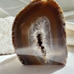 polished agate geode natural rock crystal home decor
