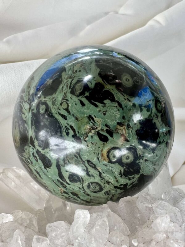 kambaba jasper sphere crystal ball green jasper black jasper home decor real crystals