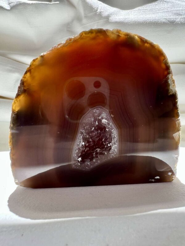 polished agate geode natural rock crystal home decor