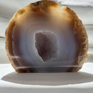 polished agate geode natural rock crystal home decor