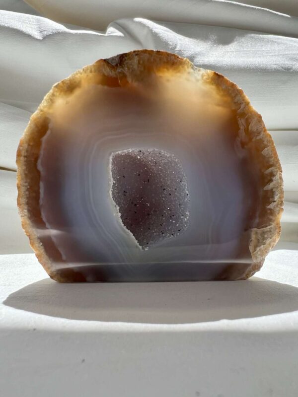 polished agate geode natural rock crystal home decor