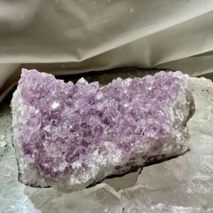 amethyst cluster natural purple quartz crystal home decor yoga mindfulness